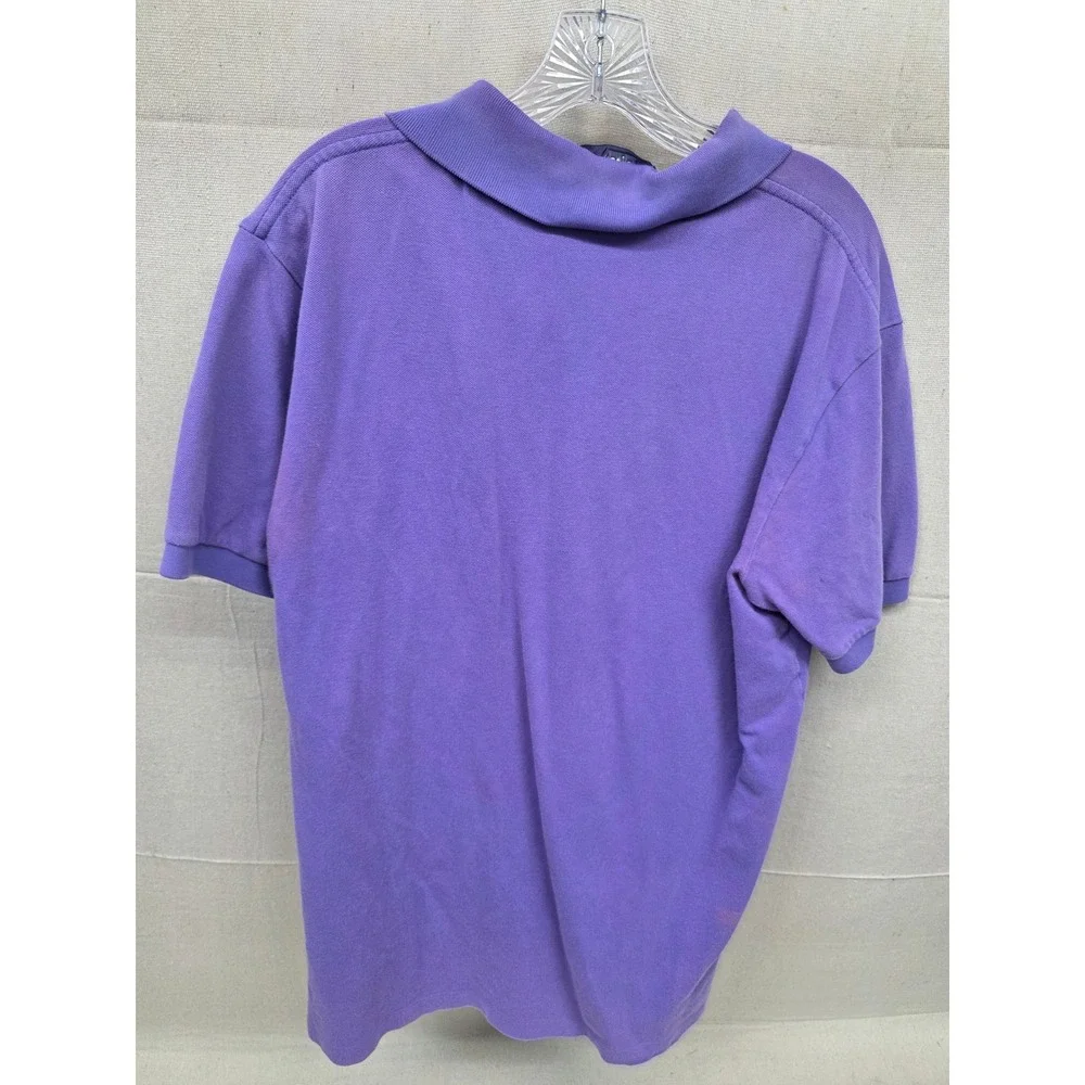 Polo Ralph Lauren‎ Mens L Purple Cotton Pique Short Sleeve Pony Logo Polo Shirt